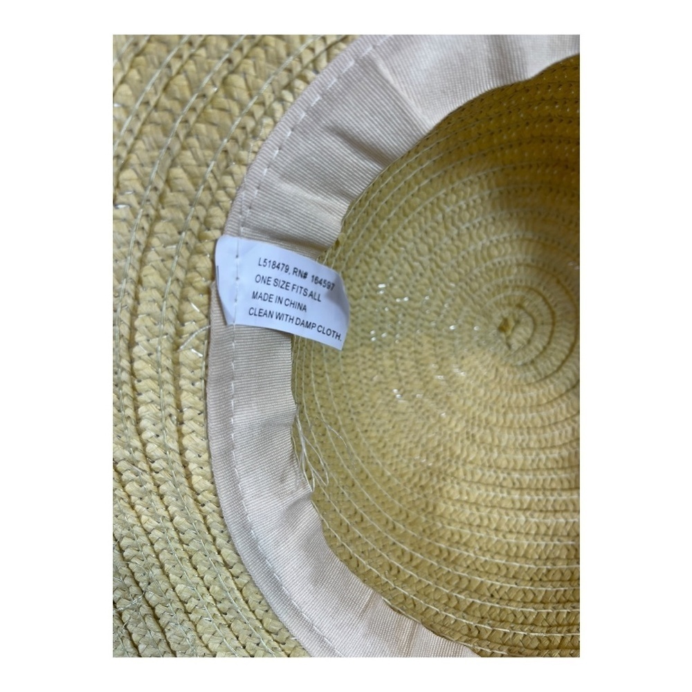 NWOT Always On Vacay Floppy Straw Hat O/S - Picture 6 of 6